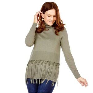 DG2 Fringe Fully Fashioned Turtleneck 634-891